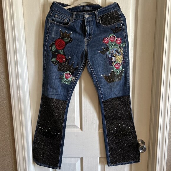 Women's Levi Strauss & Co. 515 Bootcut blue jeans size 8M Beauty & the Beast - Picture 1 of 16